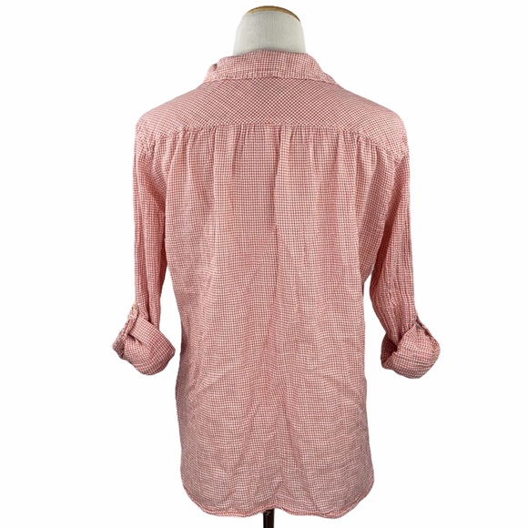 C&C California Raspberry Gingham Print Button Down Shirt - Picture 7 of 14